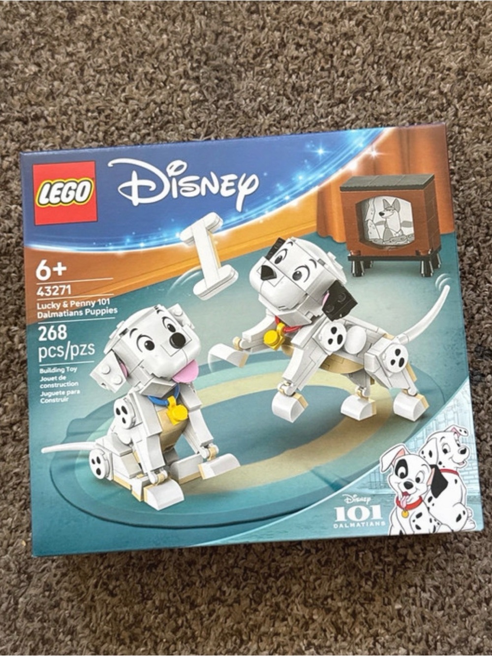 Disney LEGO 101 Dalmatians Lucky & Penny Puppies Set - White, Blue, Yellow